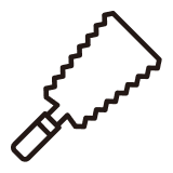 アイコン：ノコギリ